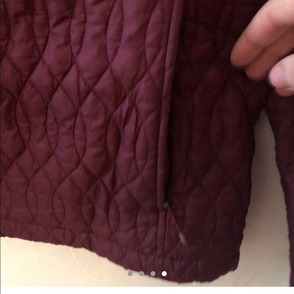 Quilted magenta Land’s End zip up jacket - Picture 4 of 4